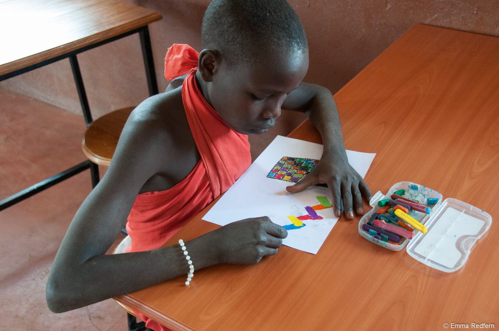 Art in the style of Kandinsky at Olng'arua School