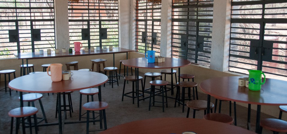 Dinning hall ready for lunch