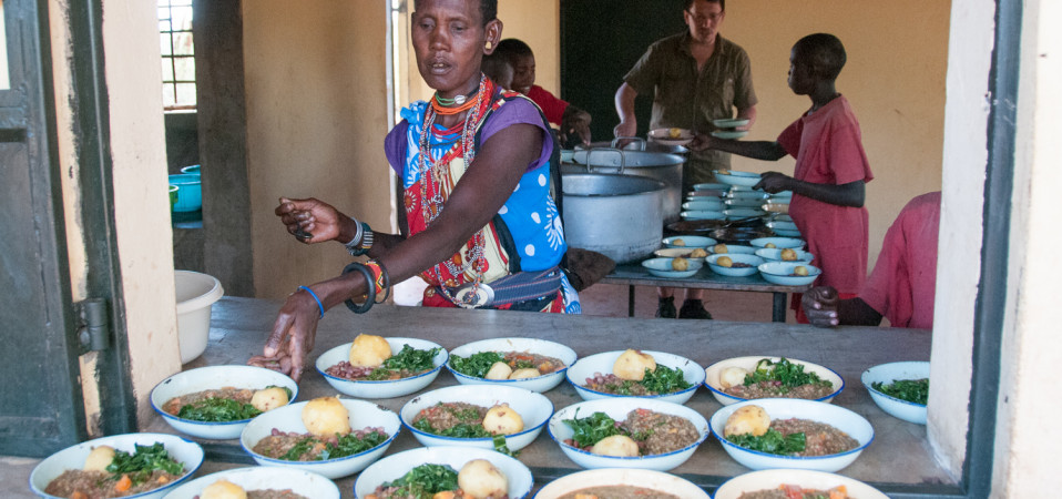 Healthy lunch at Olng'arua School